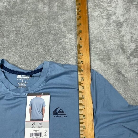 Quiksilver Mens S Blue Moisture-Wicking Short Sleeve T-Shirt 6760 - Picture 8 of 9